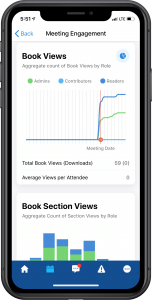 A screenshot of Engagement Analytics on mobile. Now available in our latest onBoard product update.