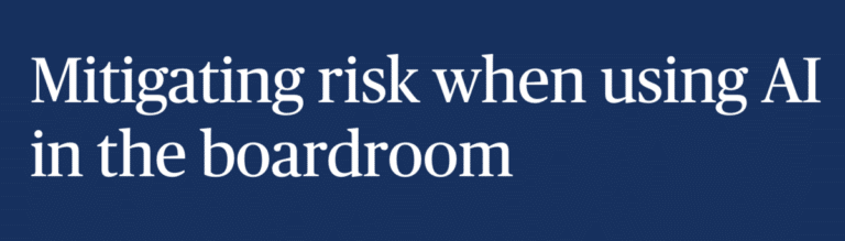 AI boardroom risk