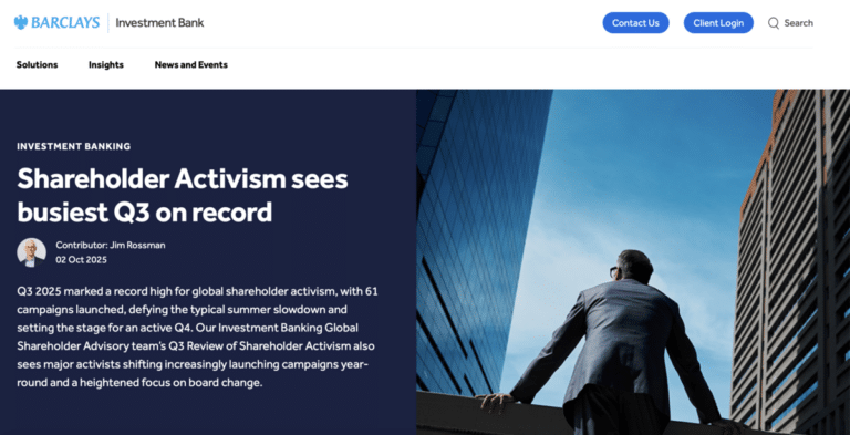 Shareholder Activism screenshot